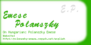 emese polanszky business card